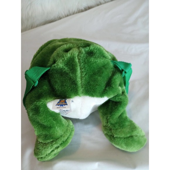 CalPlush Crocodile Alligator Back Pack Adjustable Strap Zippered Compartment - Picture 9 of 11